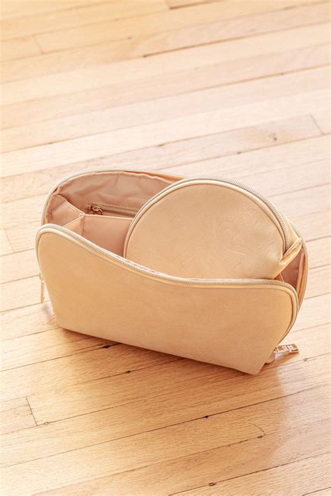 beis toiletry bag|small cosmetic bag with compartments.